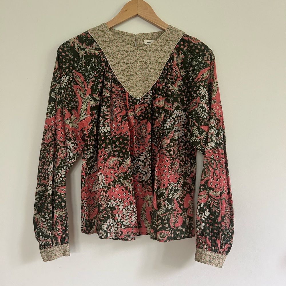 Floral peasant blouse by warm EUC 💐
